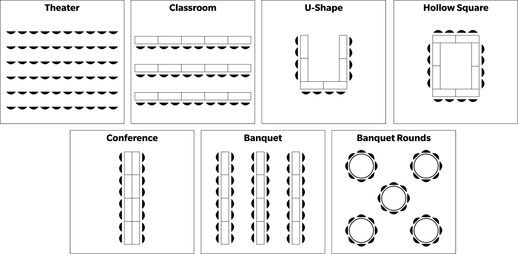 Event Room Layout Diagrams