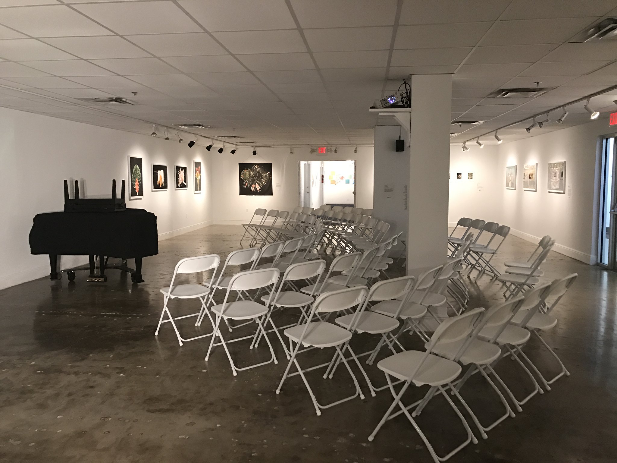 Performance space with chairs