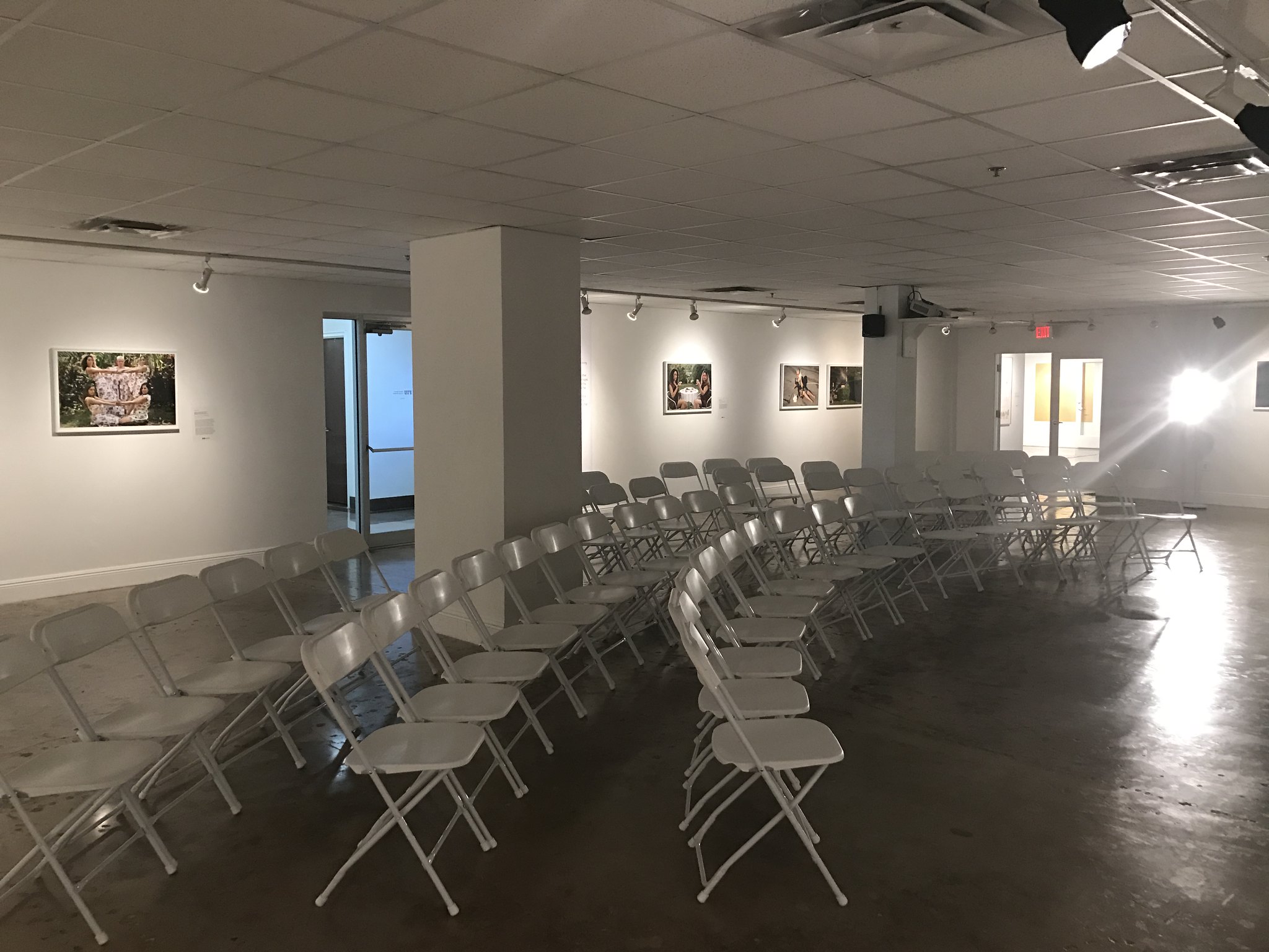 Performance space with chairs